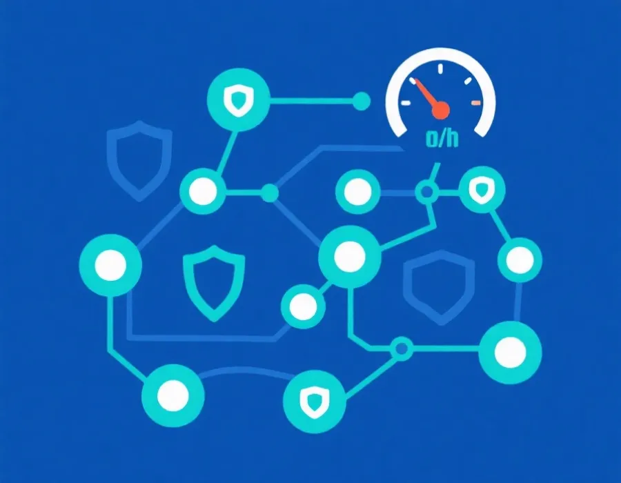 线路测速与节点建议示意图